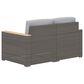 Homestyles Boca Raton 4-Piece Patio Loveseat Set in Brown and Gray, , large