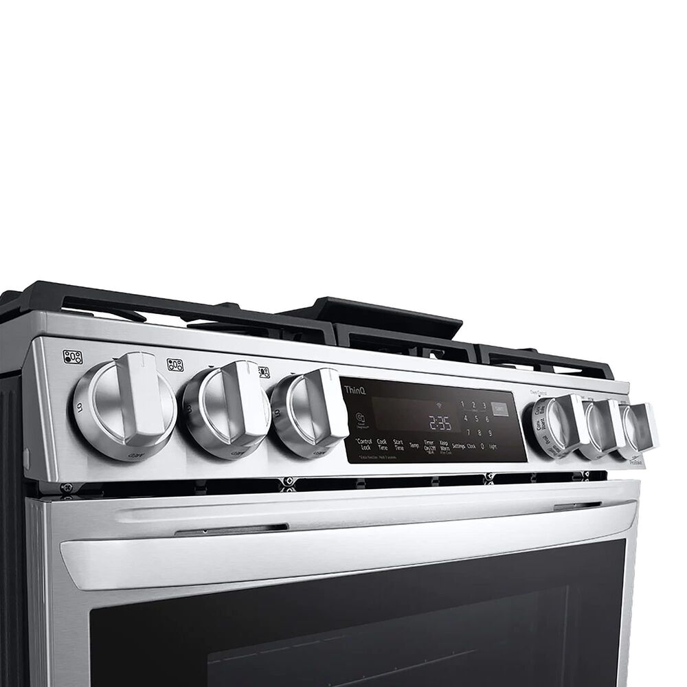 LG 6.3 Cu. Ft. Convection InstaView Dual Fuel Slide-In Range in Print Proof Stainless Steel, , large