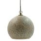 Teak Interiors 1-Light Glass Mosaic Pendant Lamp in Antique Gold, , large