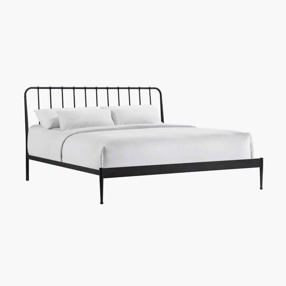 Hawthorne Furniture Farmhouse King Metal Panel Bed in Matte, , large