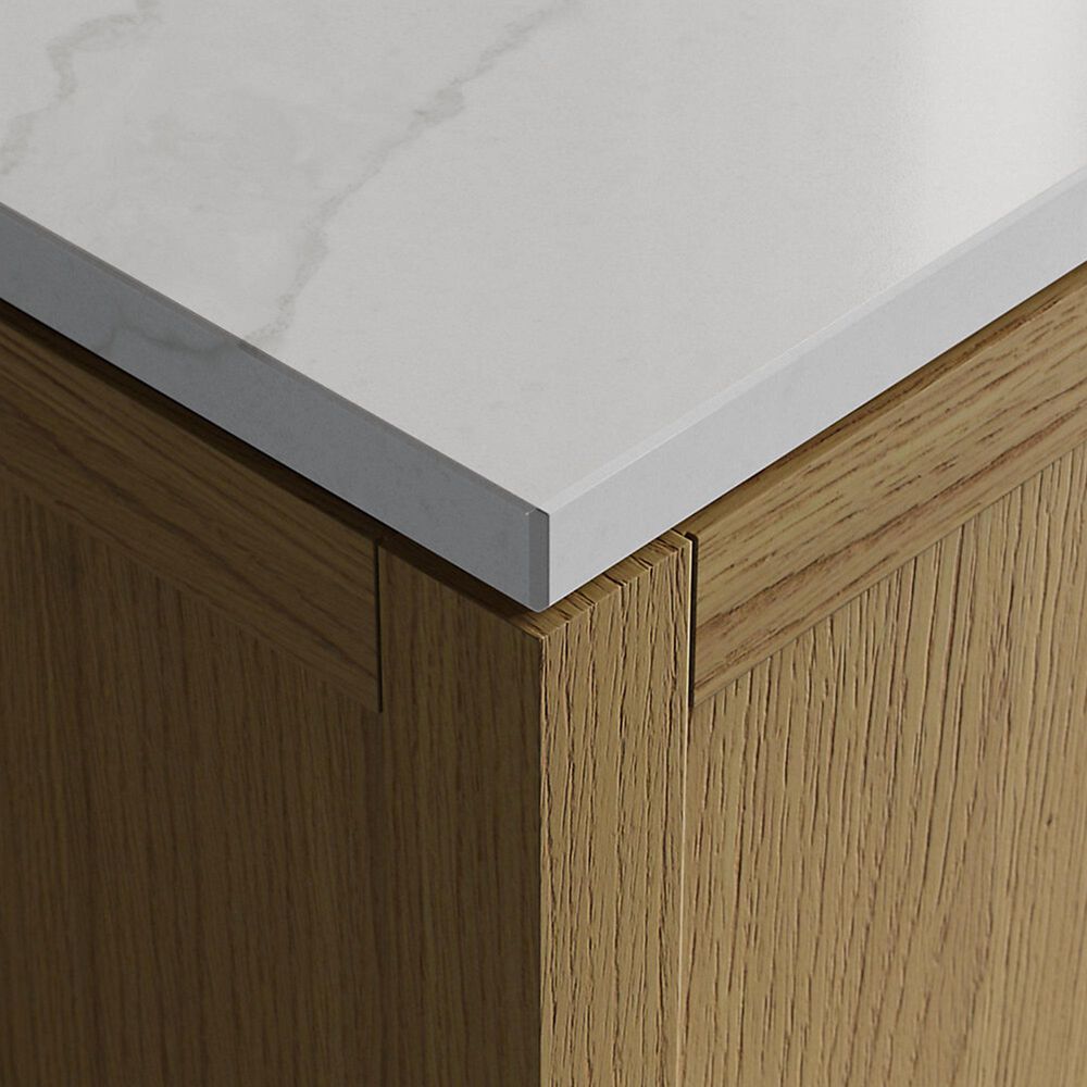 Kohler Solive 60" Double Bathroom Vanity in Light Oak with 2 cm White Quartz Top and Rectangular Sinks, , large