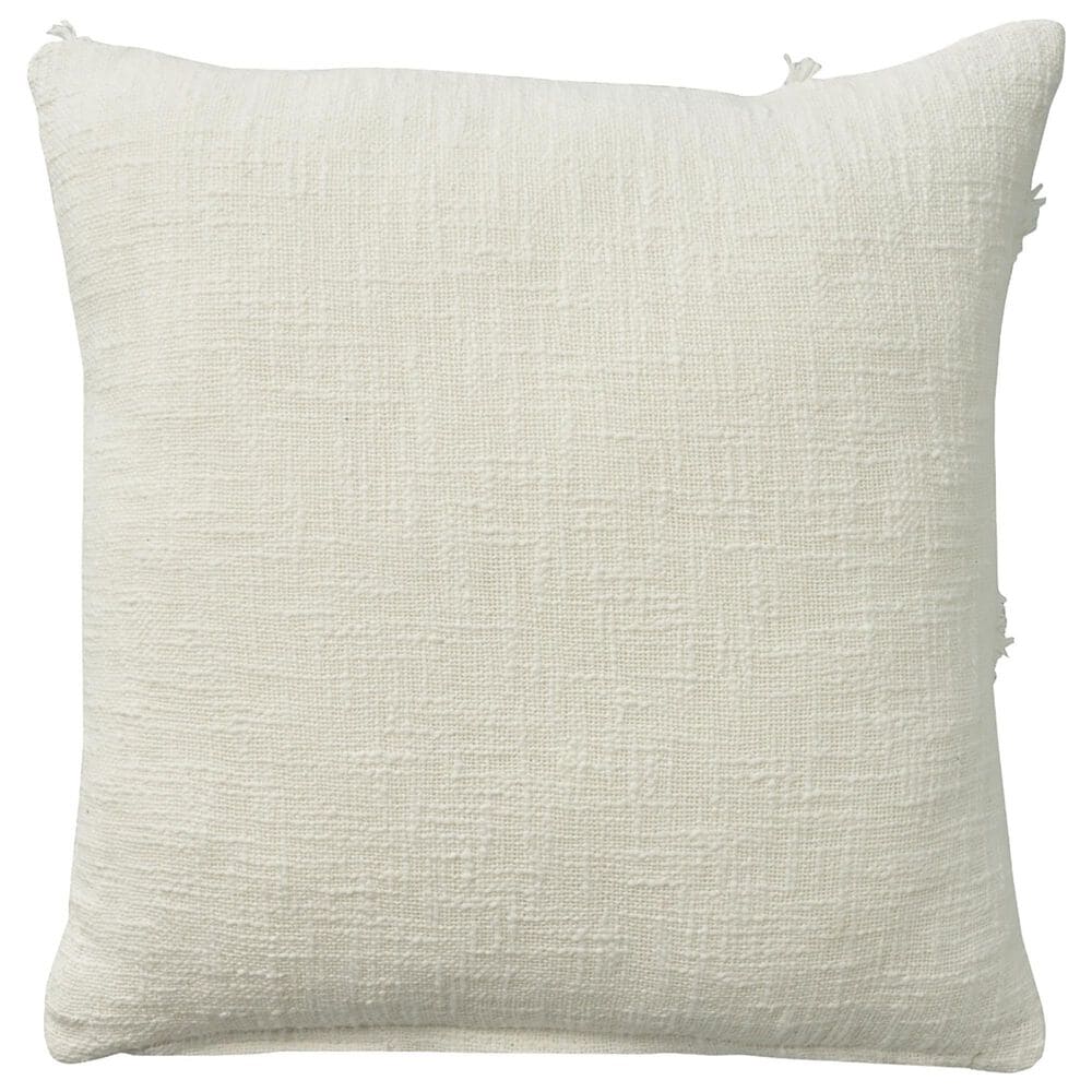 Nourison Lifestyle 18&quot; x 18&quot; Square Throw Pillow in White, , large