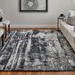 Feizy Coda 8929F 3"6" x 5"6" Black and White Area Rug, , large