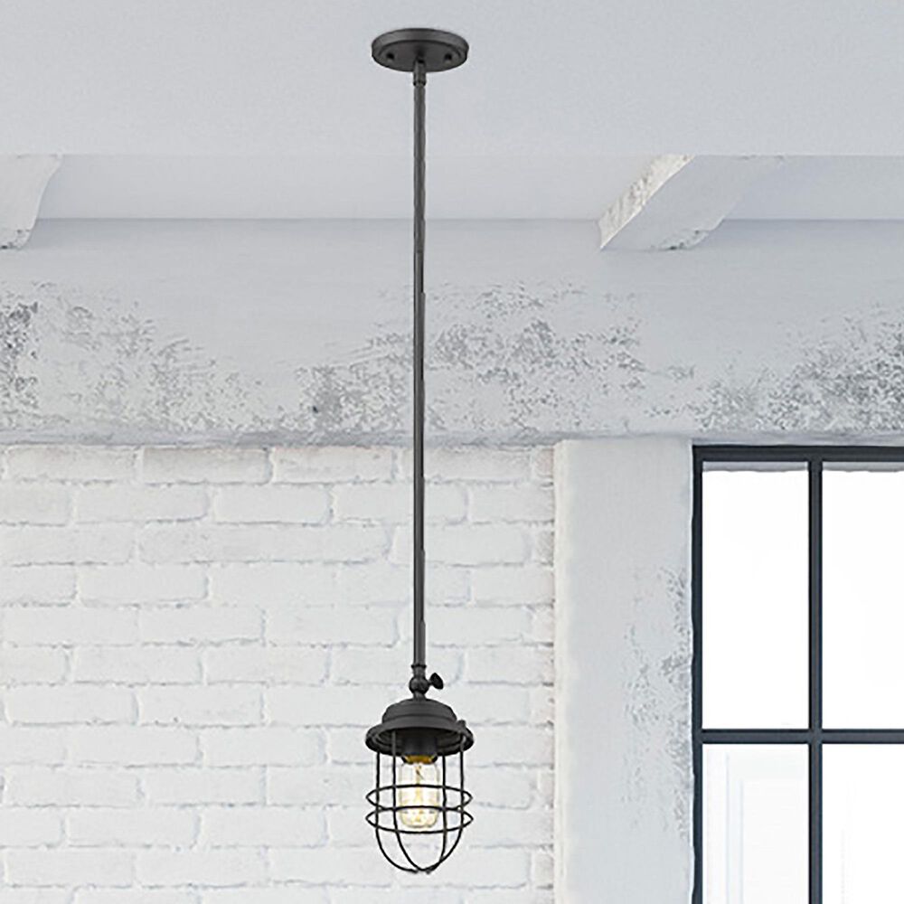 Golden Lighting Seaport Hanging Mini Pendant in Matte Black, , large