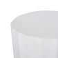 Hearth and Haven Outdoor Round End Table with Inverted Scallop Edge in Antique White, , large