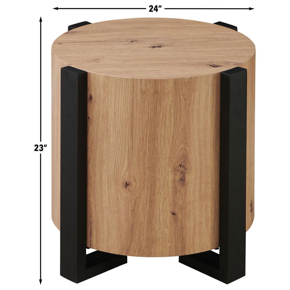 Steve Silver Furniture Darcie End Table in Natural and Black, , large
