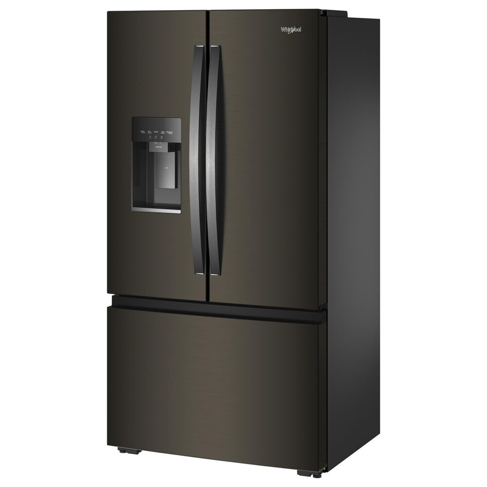 Whirlpool 23.4 Cu. Ft. Counter Depth 3-Door French Door Refrigerator in Black Stainless, , large