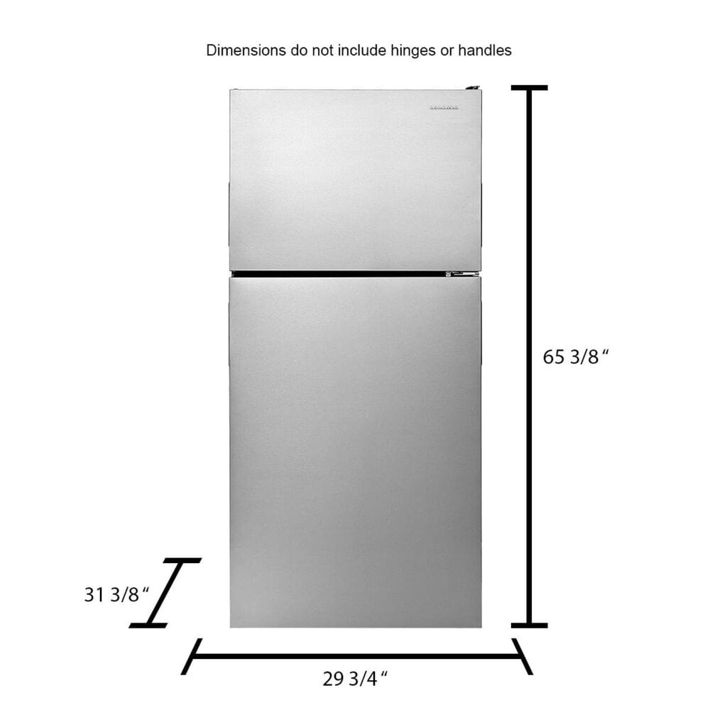 Amana 18 Cu. Ft. Top-Freezer Refrigerator with Electronic Temperature Controls in Stainless Steel, , large