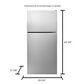Amana 18 Cu. Ft. Top-Freezer Refrigerator with Electronic Temperature Controls in Stainless Steel, , large