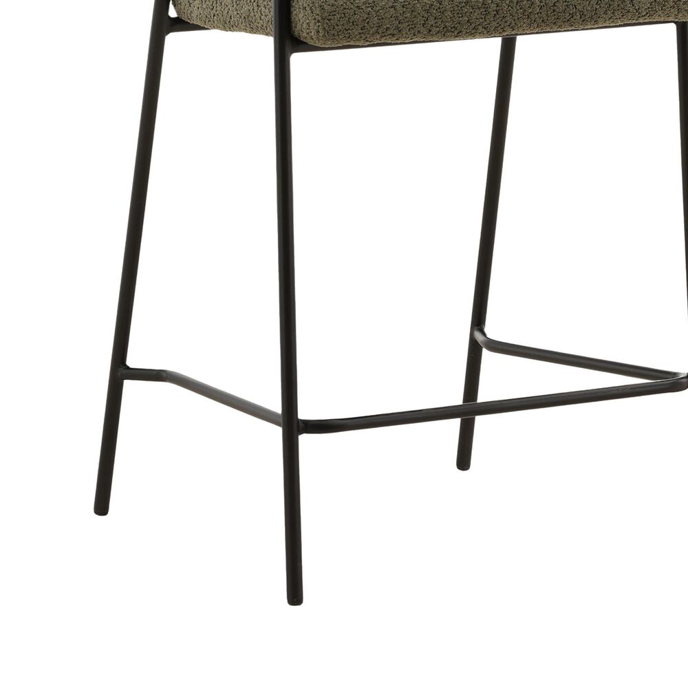 Blue Sun Designs Cathey Counter Stool with Olive Fabric Seat, , large
