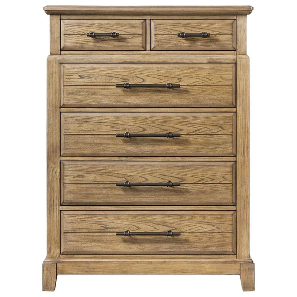 Sterling Timber Bellamy Lane 6 Drawer Chest in Caramel, , large