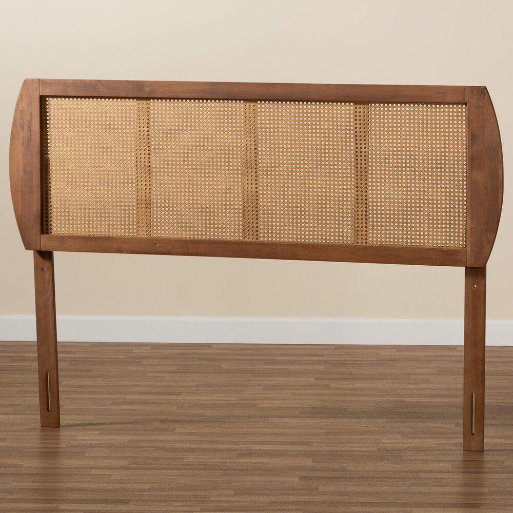 Baxton Studio Harris Full Headboard in Ash Walnut, , large