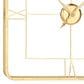Maple and Jade Open Frame Decorative Wall Clock in Satin Gold, , large