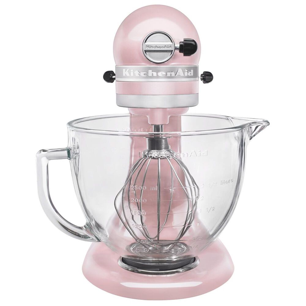 KitchenAid Artisan Design 5 Quart Stand Mixer with Glass Bowl in Silk