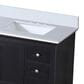 Lexora Home Dukes 84" Double Bathroom Vanity in Espresso with 2 cm White Quartz Top and Rectangular Sinks, , large