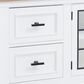 Ashley Ashbryn 74" TV Stand in White and Natural, , large