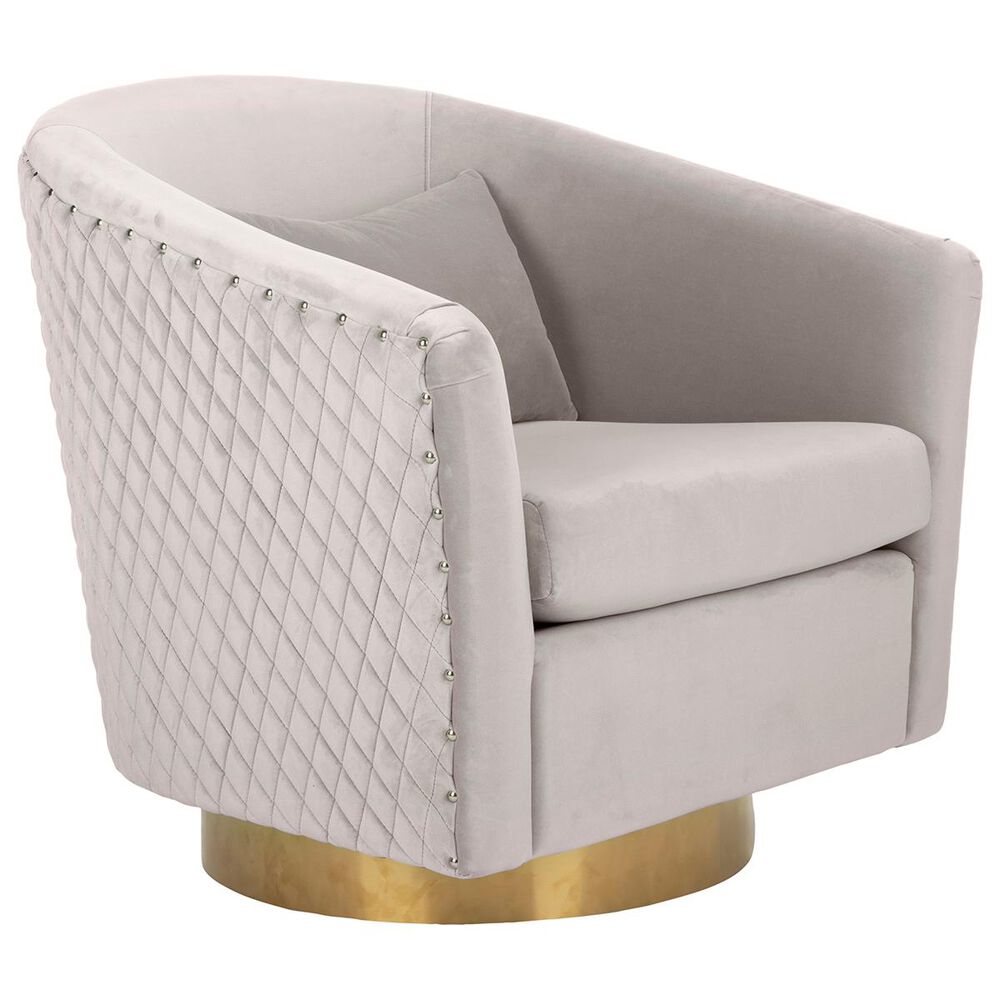 Safavieh Clara Swivel Tub Chair in Pale Taupe, , large