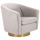 Safavieh Clara Swivel Tub Chair in Pale Taupe, , large