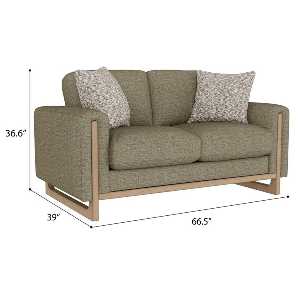 Golden Wave Furniture Sutton Place Stationary Loveseat in Green, , large