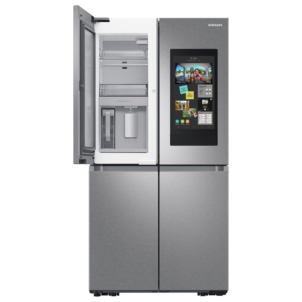 Samsung 22 5 Cu Ft Counter Depth 4 Door Flex French Door Refrigerator With Family Hub In Stainless Steel Nebraska Furniture Mart