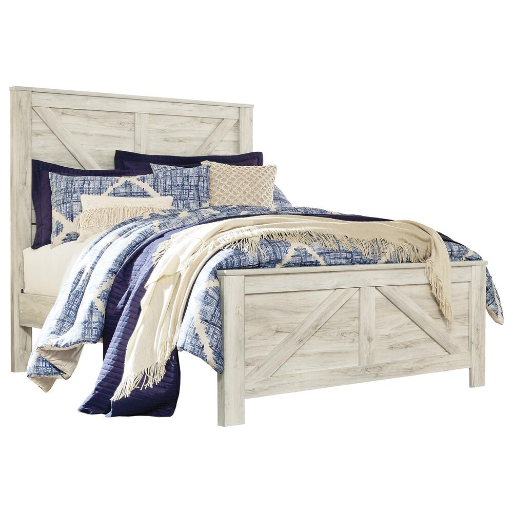 Ashley Bellaby 5-Piece Queen Panel Bedroom Set in Whitewash, , large
