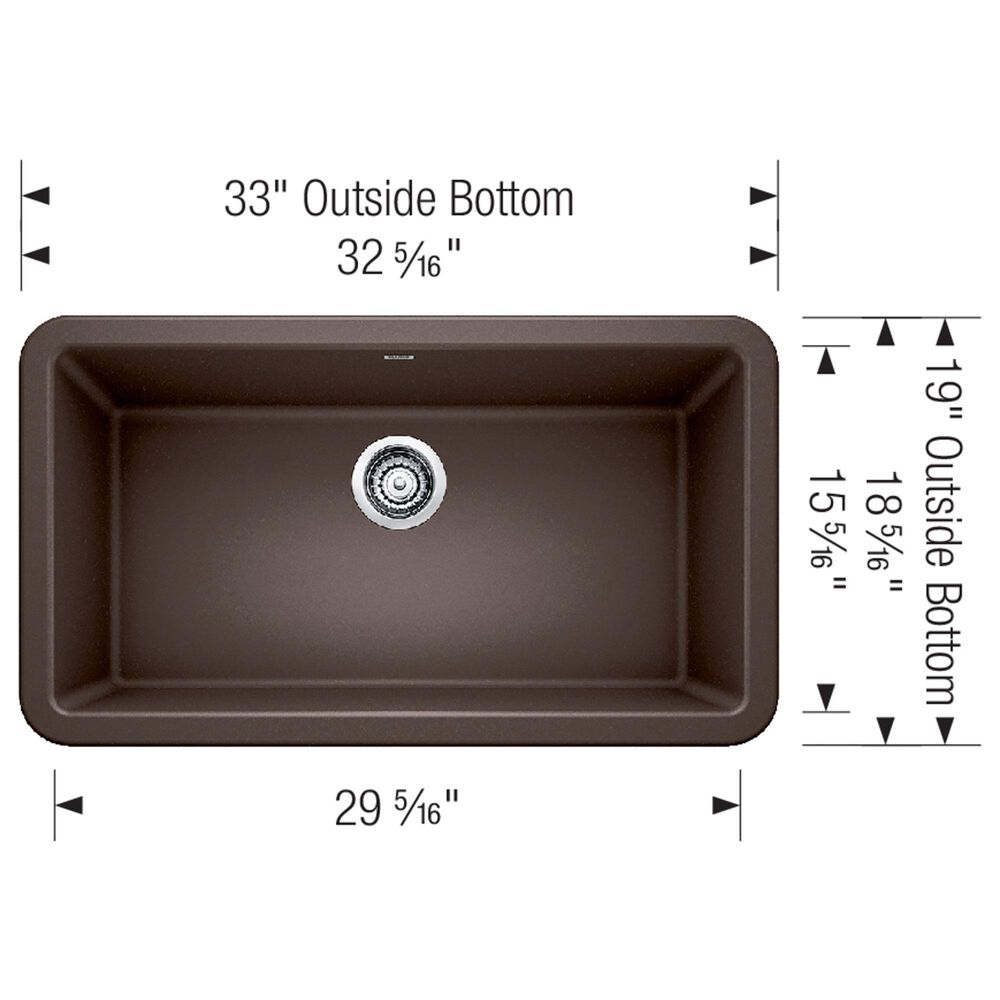 Blanco Ikon 33&quot; Apron Front Single Bowl Sink in Soft White, , large