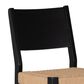 Linon Home Decor Cadence Bar Stool in Matte Black and Natural (Set of 2), , large