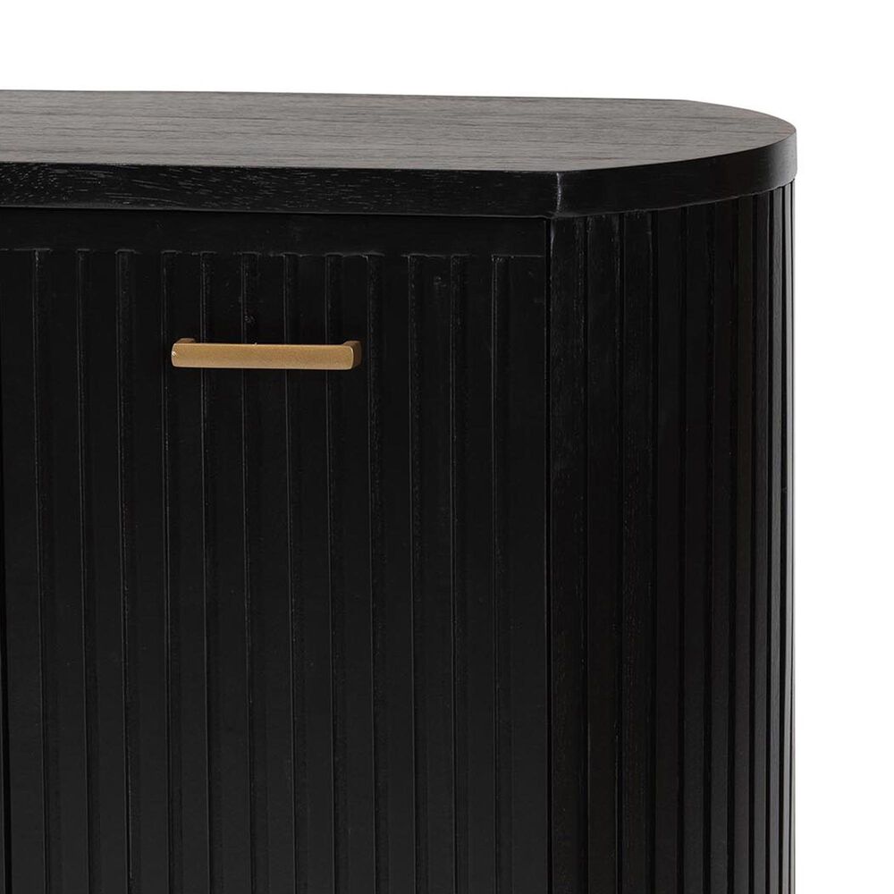 Baxton Studio Keshet 2-Door Accent Cabinet in Black, , large