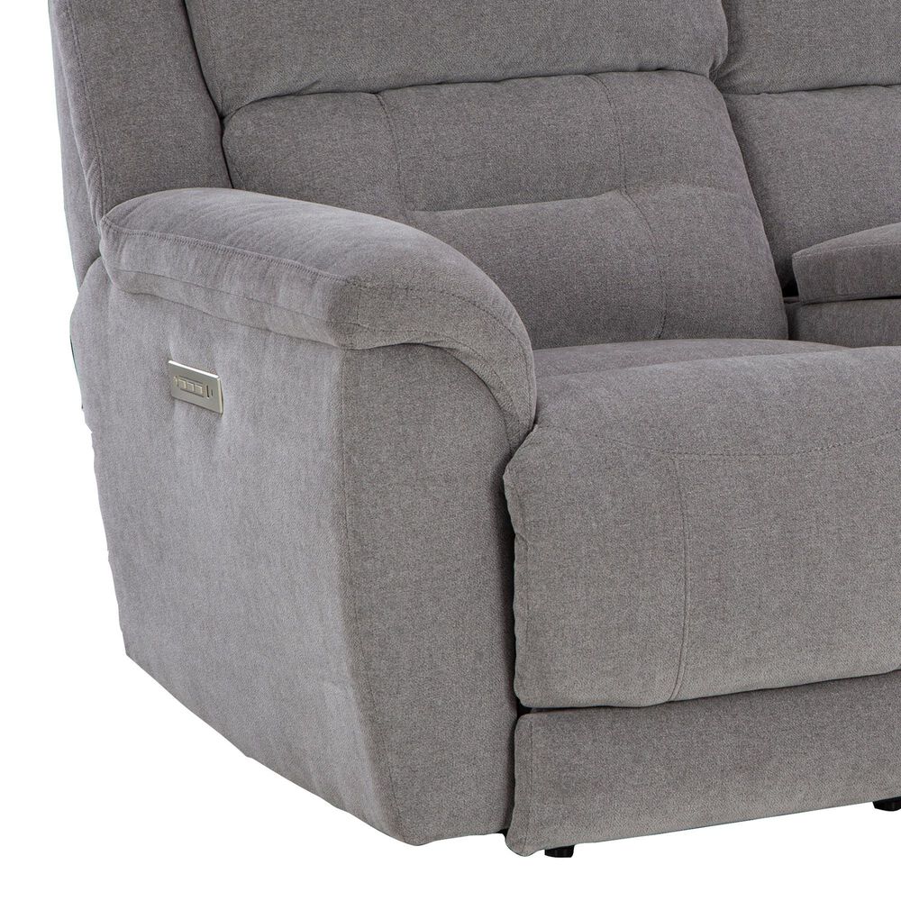 HomeStretch Knockout Power Loveseat in Parkway Granite, , large