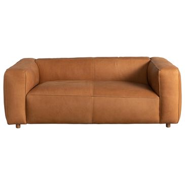 Medora Living Hogarth Leather Loveseat in Freehand Tipped Camel, , large