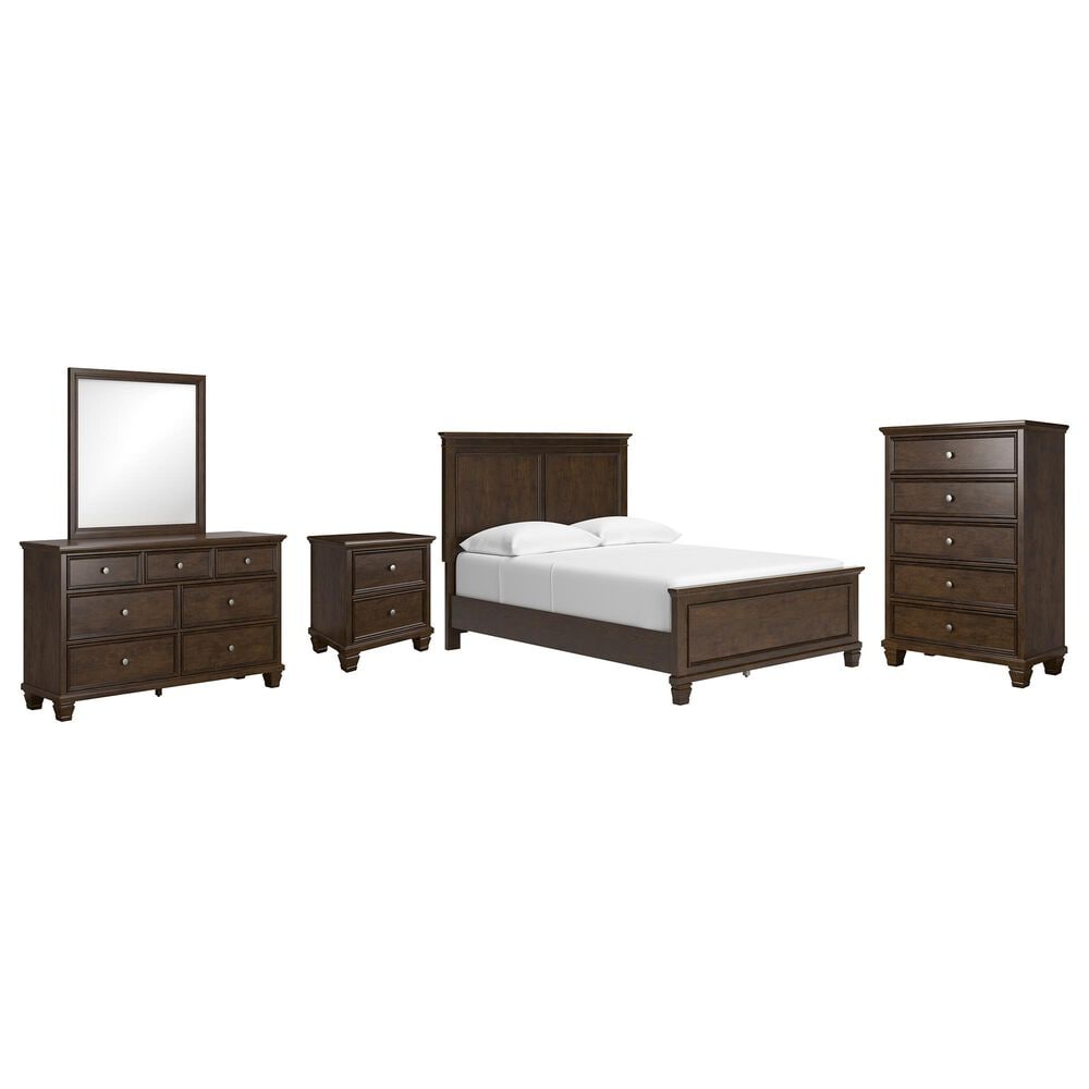 Ashley Danabrin 5-Piece Full Panel Bedroom Set in Brown, , large