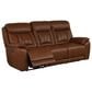 Bassett Benson Leather Power Reclining Sofa in Tuscan Caf, , large