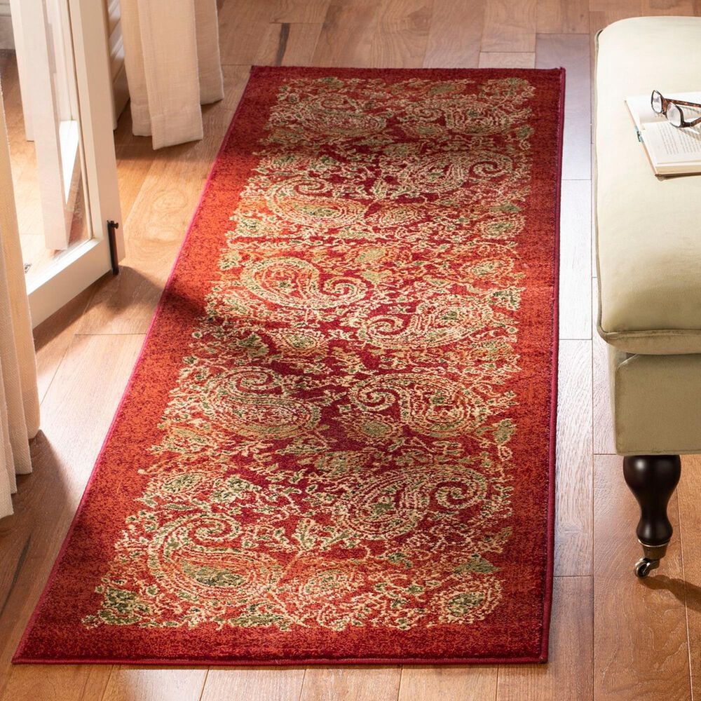 Safavieh Lyndhurst 2&#39;3&quot; x 12&#39; Red and Multicolor Runner, , large