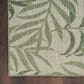 Nourison Garden Oasis GOA01 Ivory and Green 8" x 10" Indoor/Outdoor Area Rug, , large