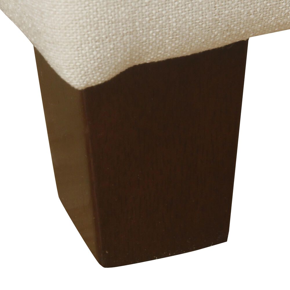 Kinfine Ainsley Storage Bench with Neutral Cushion in Dark Walnut, , large