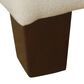 Kinfine Ainsley Storage Bench with Neutral Cushion in Dark Walnut, , large
