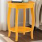 Linon Home Decor Rainbow Round Side Table in Yellow, , large