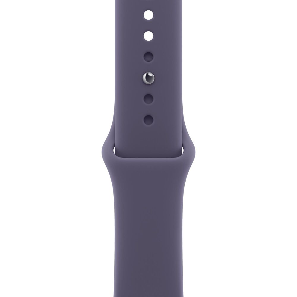 Apple Watch Series 11 (GPS+Cellular) 46mm Aluminum Case with Purple Fog Sport Band - S/M in Silver and 2-Year AppleCare+, , large