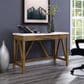 Walker Edison 46" A-Frame Computer Desk in Natural Walnut and White, , large