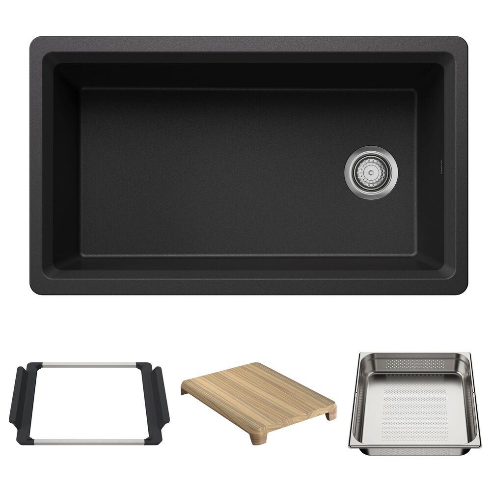 Blanco Inteos 33" Undermount Single Bowl Kitchen Sink in Anthracite, , large