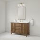 37B Fenwick 48" Single Bathroom Vanity in Kona with Glossy White Composite Stone Top and Backsplash, , large