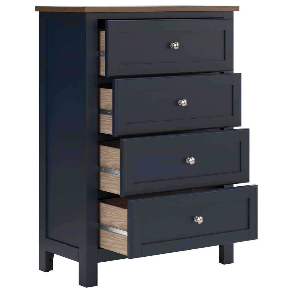 Ashley Landocken 5-Piece Full Bedroom Set in Brown and Blue, , large