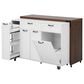 HOMLUX 102" Kitchen Island with Extendable Dining Table in White, , large