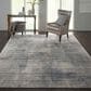 Nourison Rustic Textures 7"10" x 10"6" Blue and Ivory Area Rug, , large