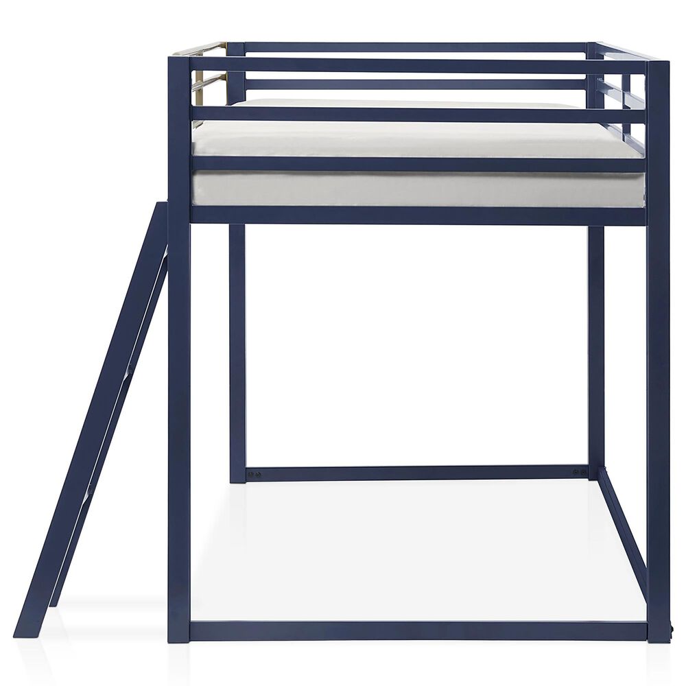 Furniture of America Haven Twin Loft Bed in Blue and Gold, , large