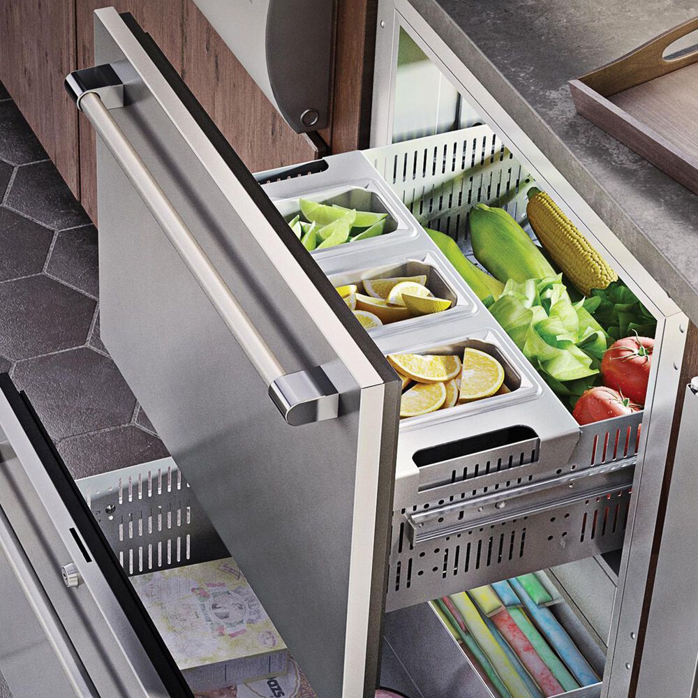 Perlick Marine Signature Series 5.2 Cu. Ft Compact Refrigerator with Drawer in Stainless Steel, , large