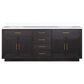 Lexora Home Abbey 80" Double Bathroom Vanity in Black Oak with 2 cm White Cultured Marble Top and Rectangular Sinks, , large