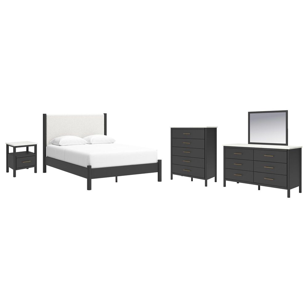 Ashley Cadmori 5-Piece Queen Platform Bedroom Set in Black and White, , large
