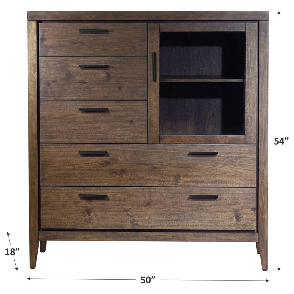 Urban Home Boracay 5-Drawer Chest in Wild Oats Brown, , large