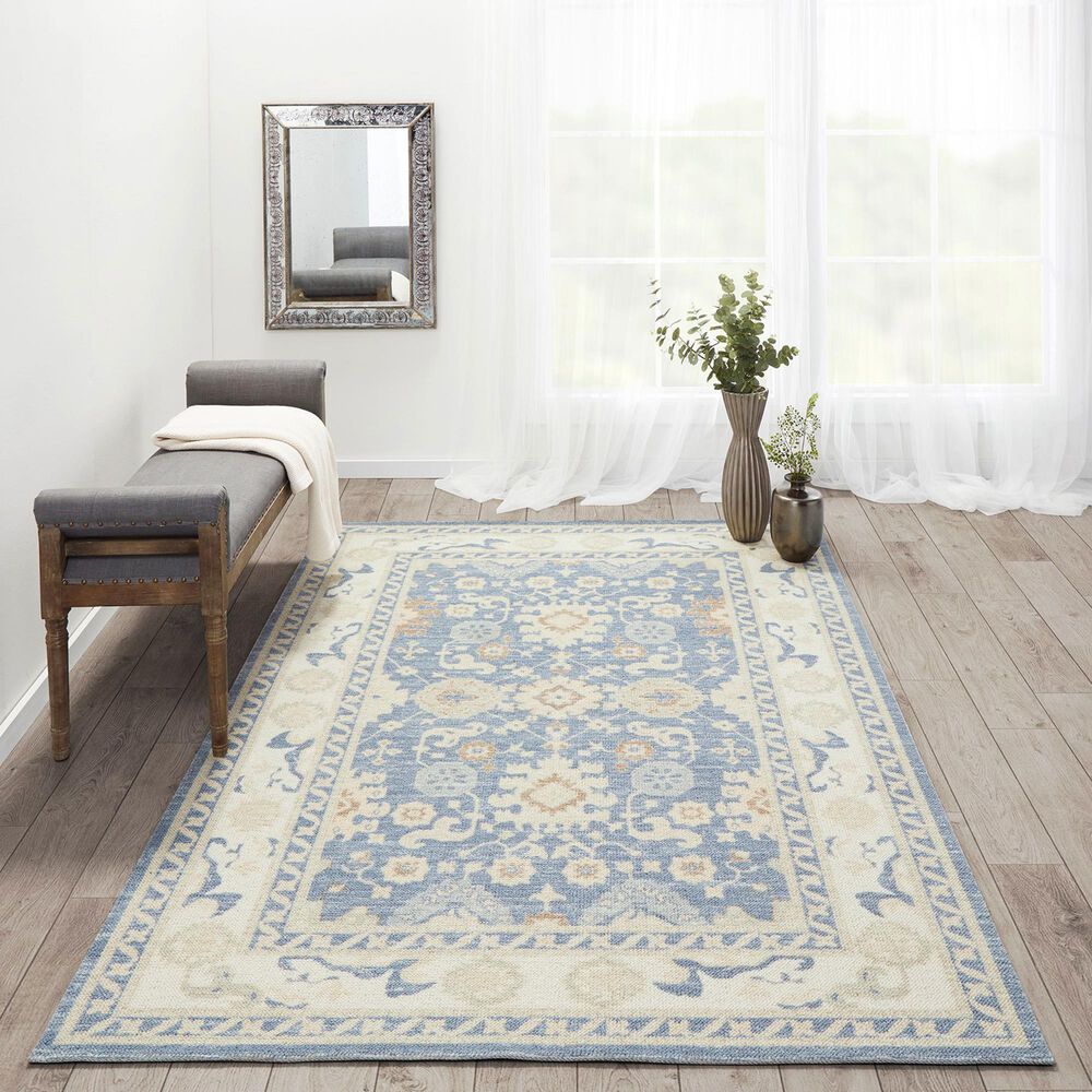 Momeni Anatolia ANA-07 3&#39; x 5&#39; Light Blue Area Rug, , large